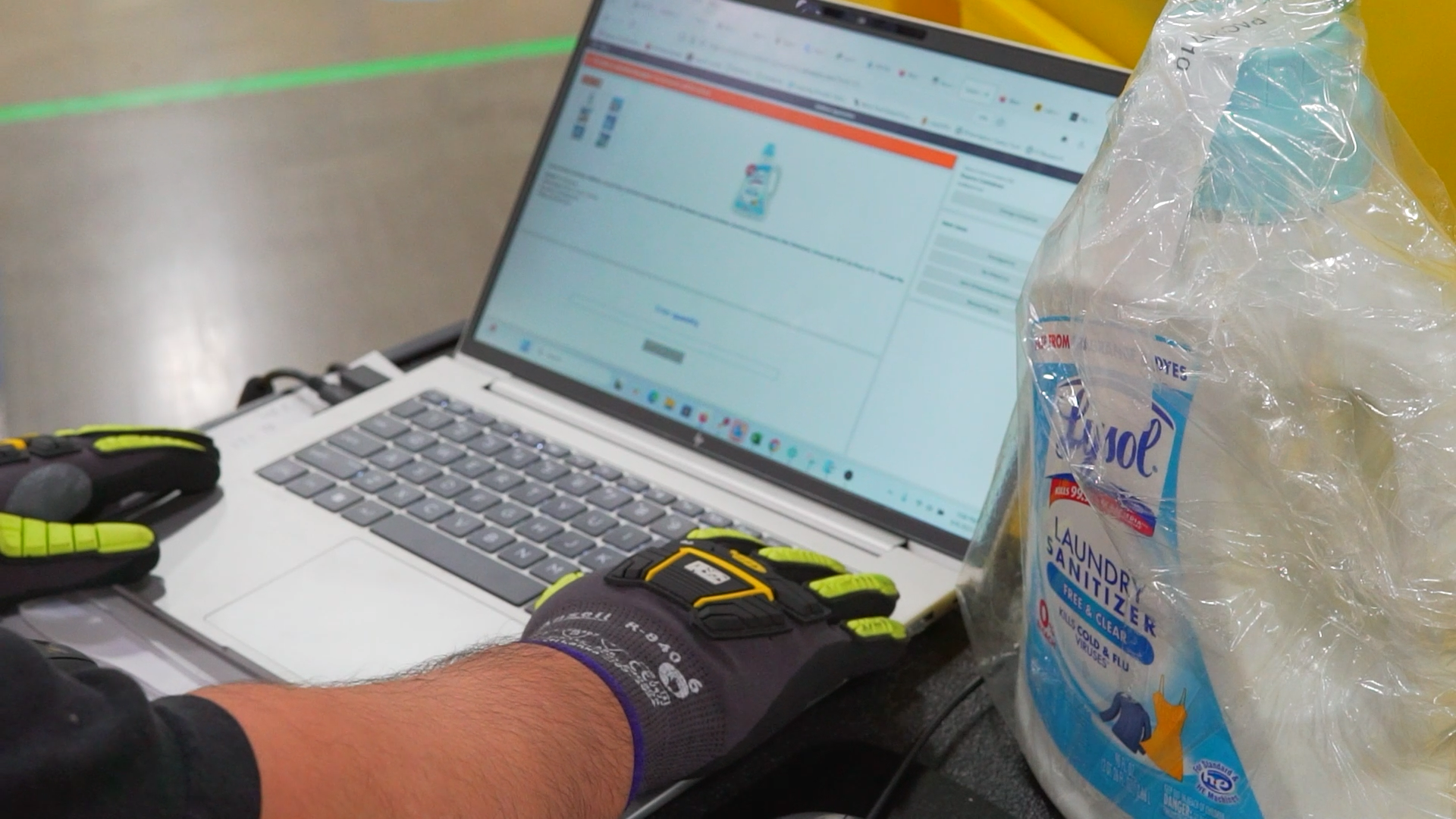 Sideline App running on the workstation laptop
