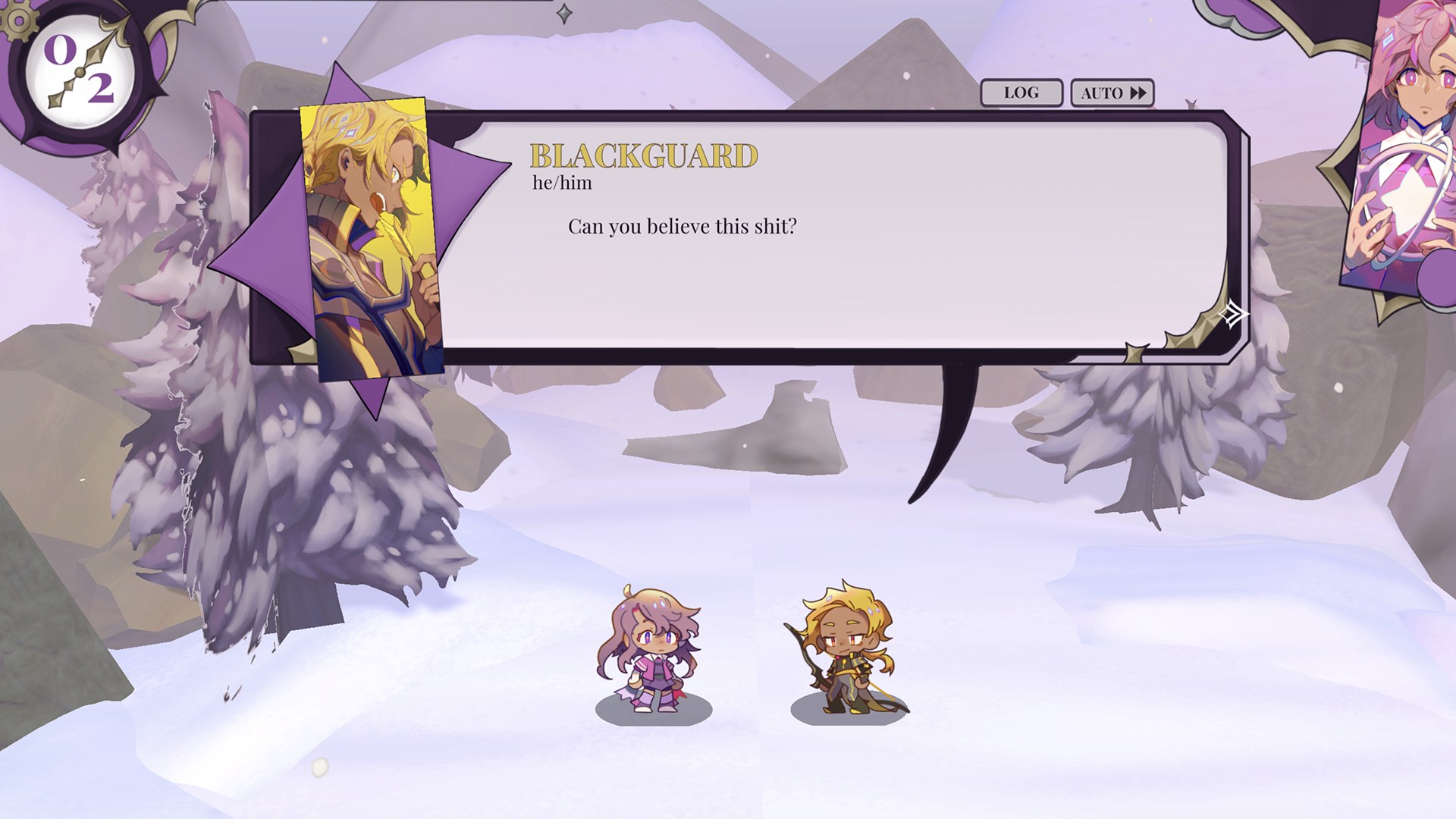 STARWEAVE overworld dialogue scene